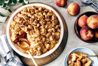 Just Too Easy Peach Cobbler