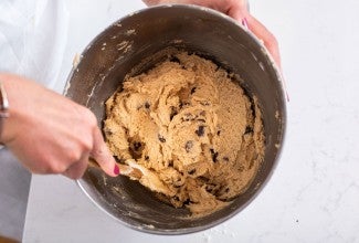 Mixing batter by hand