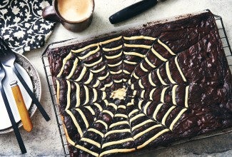 Spider Web Brownies