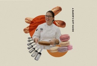 Collage of baking images related to Baking School classes