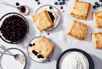 Blueberry Shortcakes with Lime and Ginger