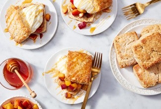 Spiced Peach Shortcakes