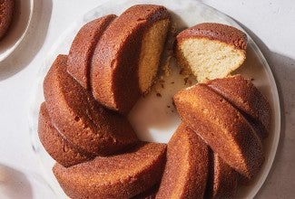 Maple Pound Cake with Maple-Rum Glaze