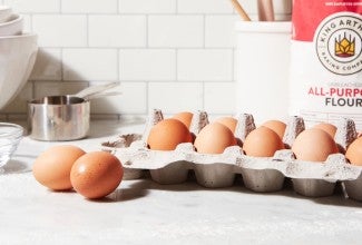 brown eggs in a cardboard box