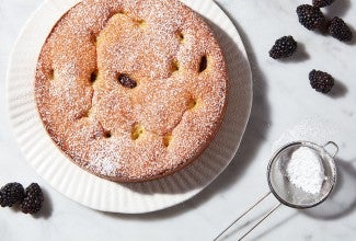 Sunken Berry Almond Cake