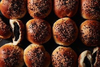 Black Sesame and Coconut Buns