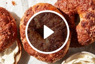 Cinnamon-Sugar Crunch Bagels - select to zoom