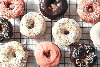 Frosted Sour Cream Cake Doughnut