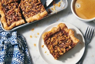 Walnut & Oat Slab Pie