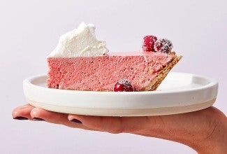 Slice of Cranberry Chiffon Pie