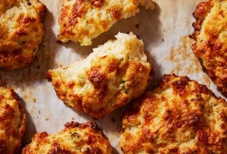 Scallion and Cheddar Cathead Biscuits