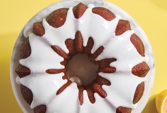 A buttermilk Bundt cake topped with Quick and Easy Icing