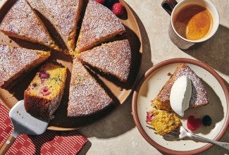 Cornmeal and Ricotta Cake with Fresh Berries