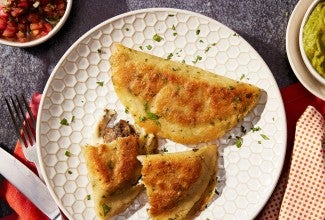 Fresh Masa Cheese Quesadillas with Mushrooms