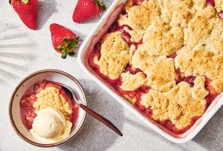 Strawberry-Rhubarb Cobbler