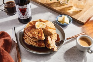 Apple Pancakes with Boiled Cider Syrup