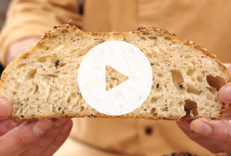 No-Knead Everything Bread video - select to zoom