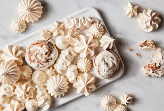 Platter of different types of meringues