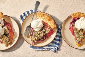 Nectarine Pie with Poppy Seed Crumble