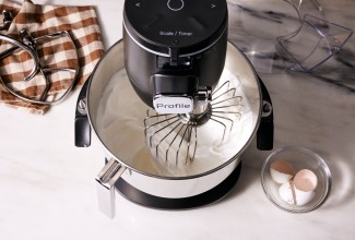 GE Stand Mixer whipping egg whites