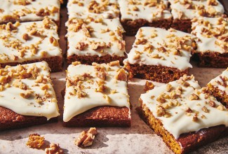 Pumpkin Cake Bars with Cream Cheese Frosting 