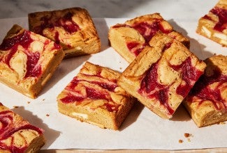 Swirled Rhubarb Bars