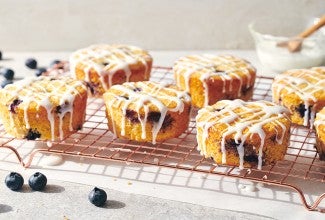 Lemon Blueberry Cornmeal Cakes