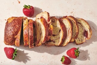 Strawberry Swirl No-Knead Brioche 