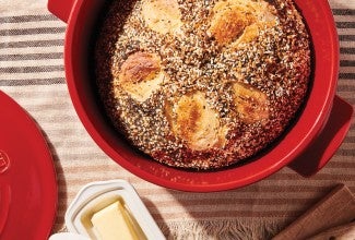 Bread baked in a Dutch oven 