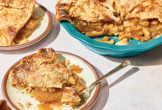 Apple pie on a plate
