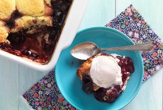 Almond Flour Berry Cobbler via @kingarthurflour