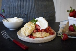 Easy Strawberry Shortcake via @kingarthurflour