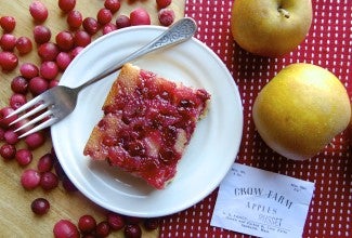 Farm to Table Harvest Apple Cranberry Cake via @kingarthurflour