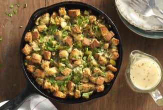 Gluten-Free Stuffing + Gravy Recipe via @kingarthurflour