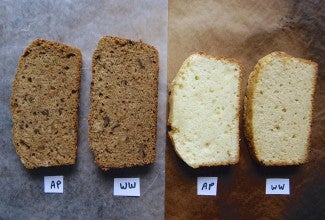 How to use whole wheat flour in quick bread via @kingarthurflour