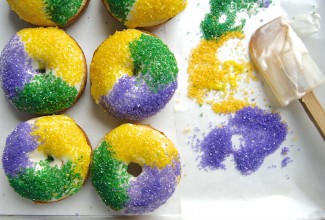 King Cake Doughnuts via @kingarthurflour