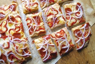 Sourdough Pizza Crust via @kingarthurflour