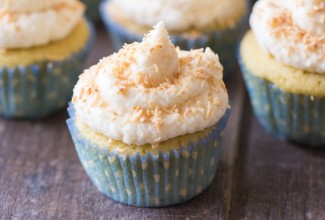 Vanilla Coconut Flour Cupcakes via @kingarthurflour