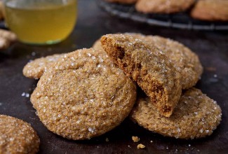 Soft Ginger-Molasses Cookies and Ginger Syrup