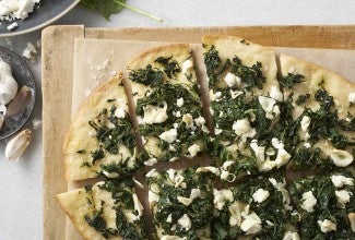 Thin-Crust Spinach & Feta Pizza