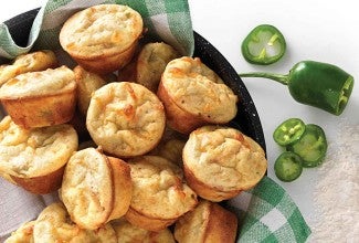 Spicy Jalapeño-Cheddar Mini Muffins