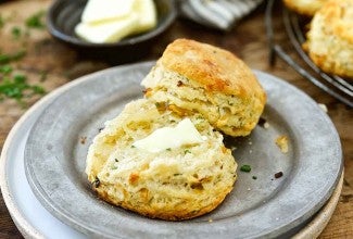 Caramelized Onion Sourdough Biscuits