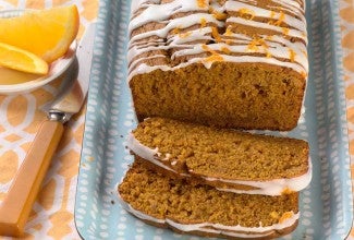 Pumpkin Gingerbread with Orange Glaze