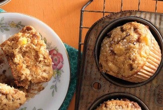 Spiced Peach Muffins