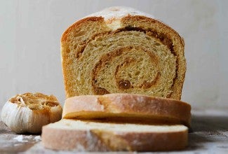 Semolina Garlic Swirl Bread