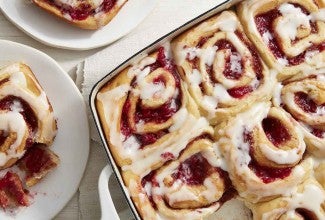 Roasted Strawberry Cream Cheese Rolls