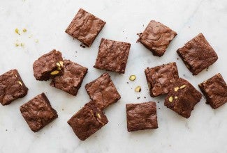 Pistachio Teff Brownies