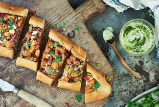 Sweet Potato and Feta Pide