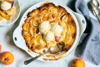 Gluten-Free Peach Cobbler made with baking mix