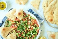 Whole Wheat Pita with Middle Eastern Salad